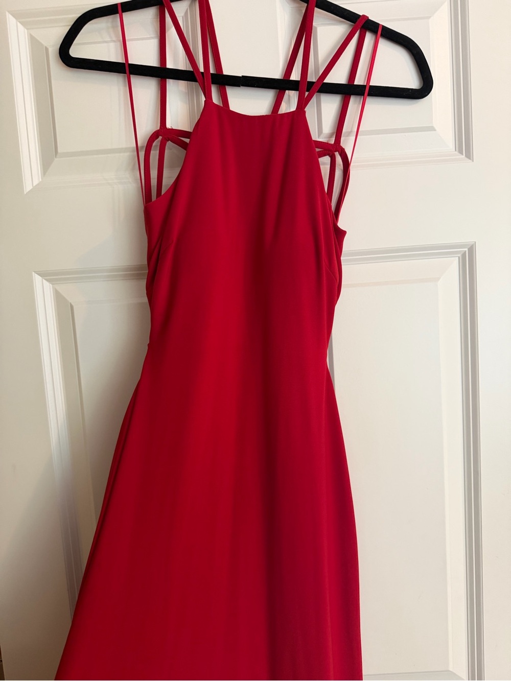 Red Strappy Women's Gown
